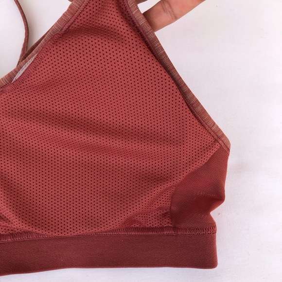 Nike Training Indy Light Support V-Neck Removable Pads Dark Pink Sports Bra M - Picture 11 of 16